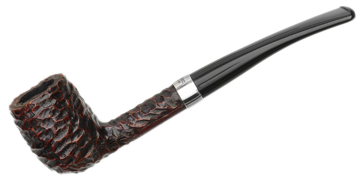 Peterson Junior Rusticated Nickel Mounted Canted Billiard Fishtail