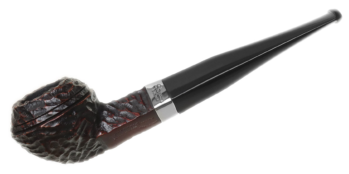 Peterson Junior Rusticated Nickel Mounted Straight Bulldog Fishtail