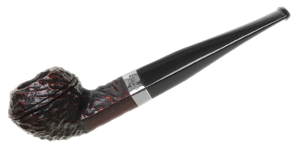 Peterson Junior Rusticated Nickel Mounted Straight Bulldog Fishtail