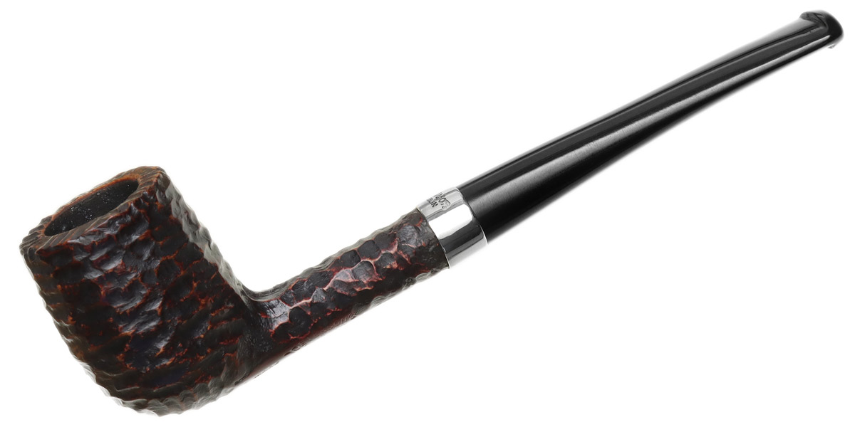 Peterson Junior Rusticated Nickel Mounted Canted Billiard Fishtail