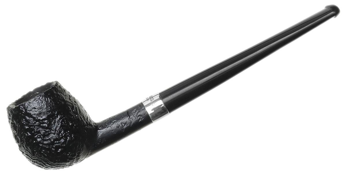 Peterson Junior Sandblasted Silver Mounted Canted Apple Fishtail