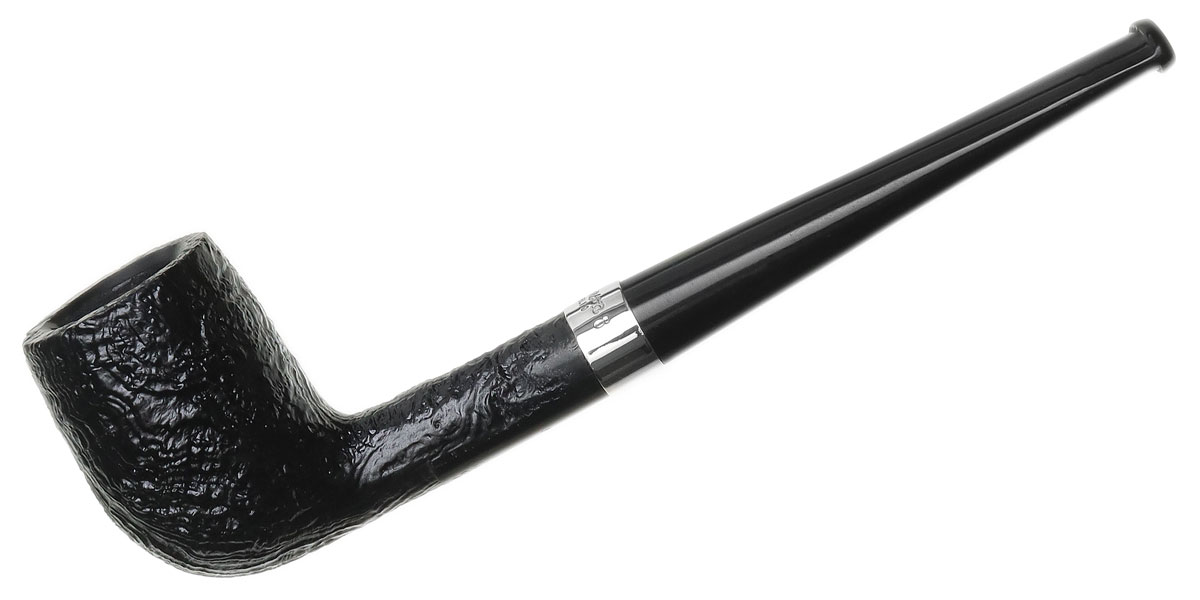 Peterson Junior Sandblasted Silver Mounted Straight Billiard Fishtail