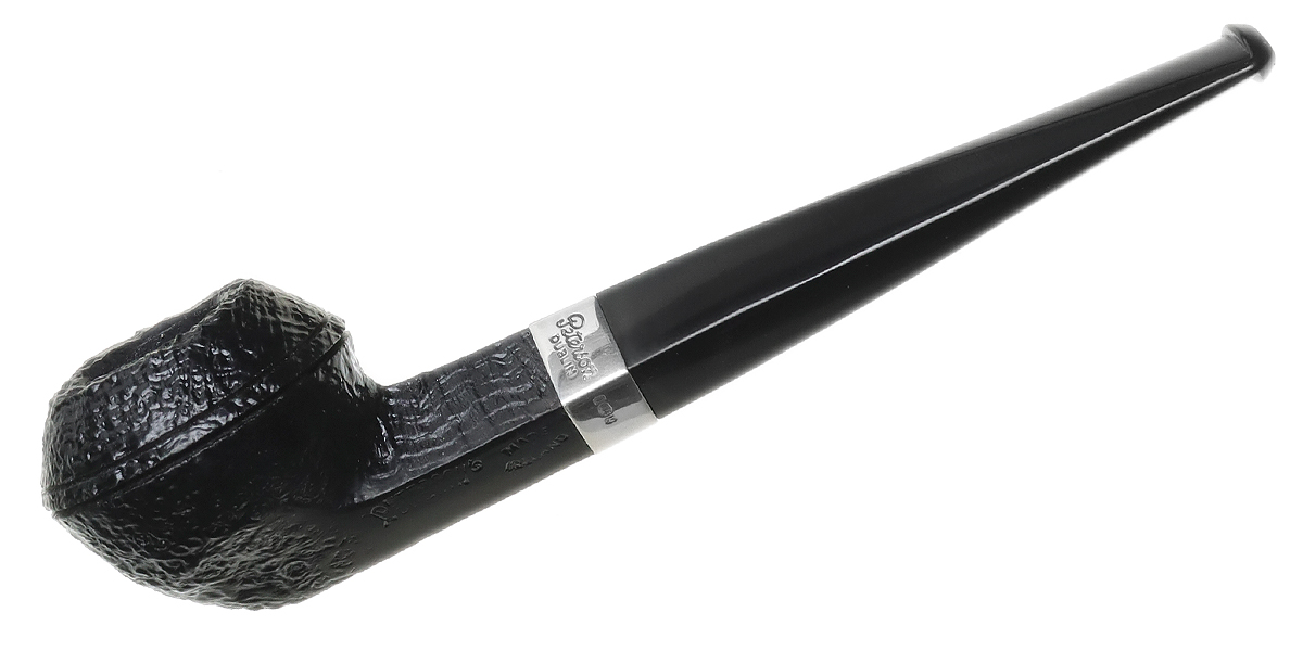 Peterson Junior Sandblasted Silver Mounted Straight Bulldog Fishtail