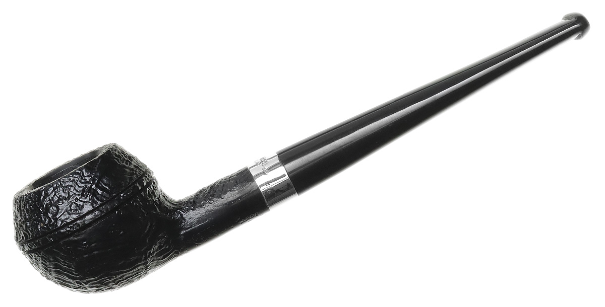 Peterson Junior Sandblasted Silver Mounted Squat Rhodesian Fishtail