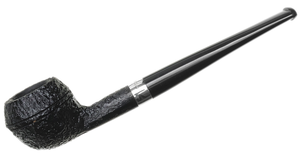 Peterson Junior Sandblasted Silver Mounted Squat Rhodesian Fishtail