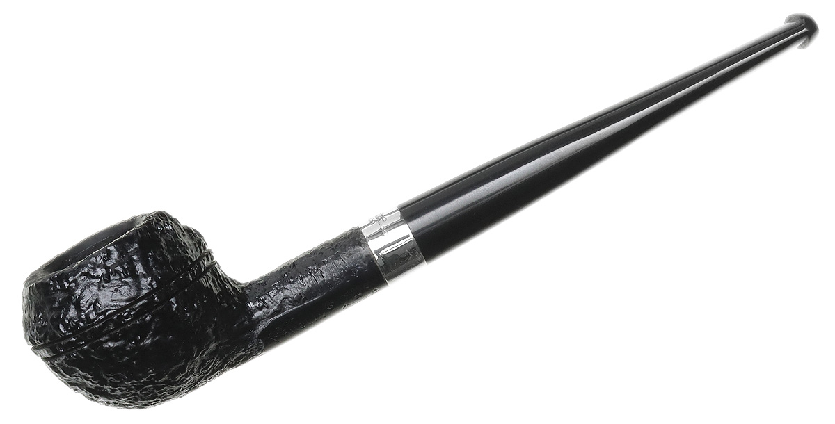 Peterson Junior Sandblasted Silver Mounted Squat Rhodesian Fishtail