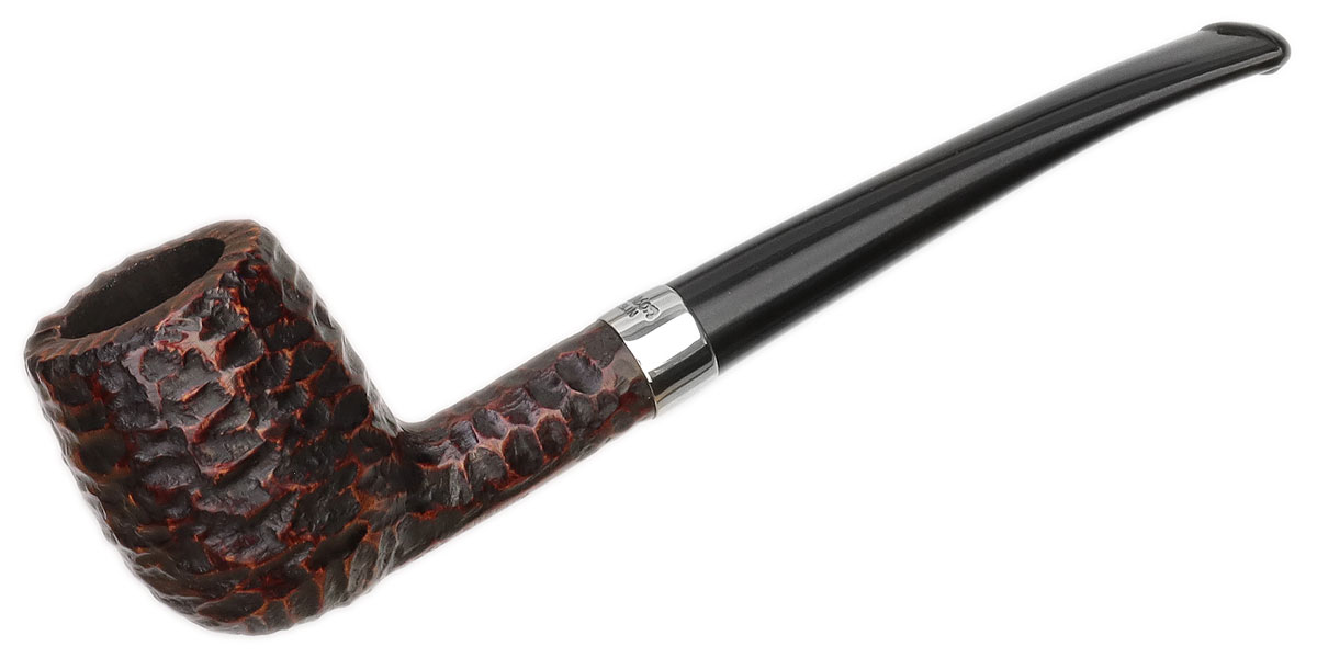 Peterson Junior Rusticated Nickel Mounted Canted Billiard Fishtail