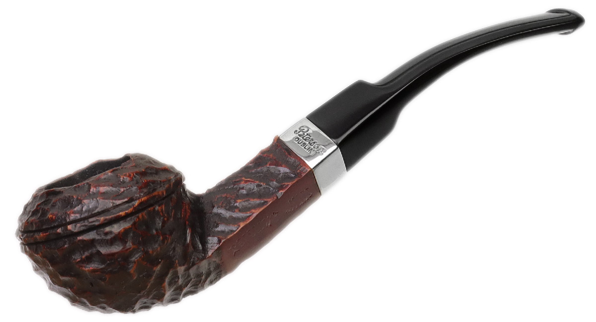 Peterson Junior Rusticated Nickel Mounted Bent Bulldog Fishtail