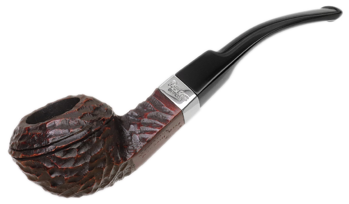 Peterson Junior Rusticated Nickel Mounted Bent Bulldog Fishtail
