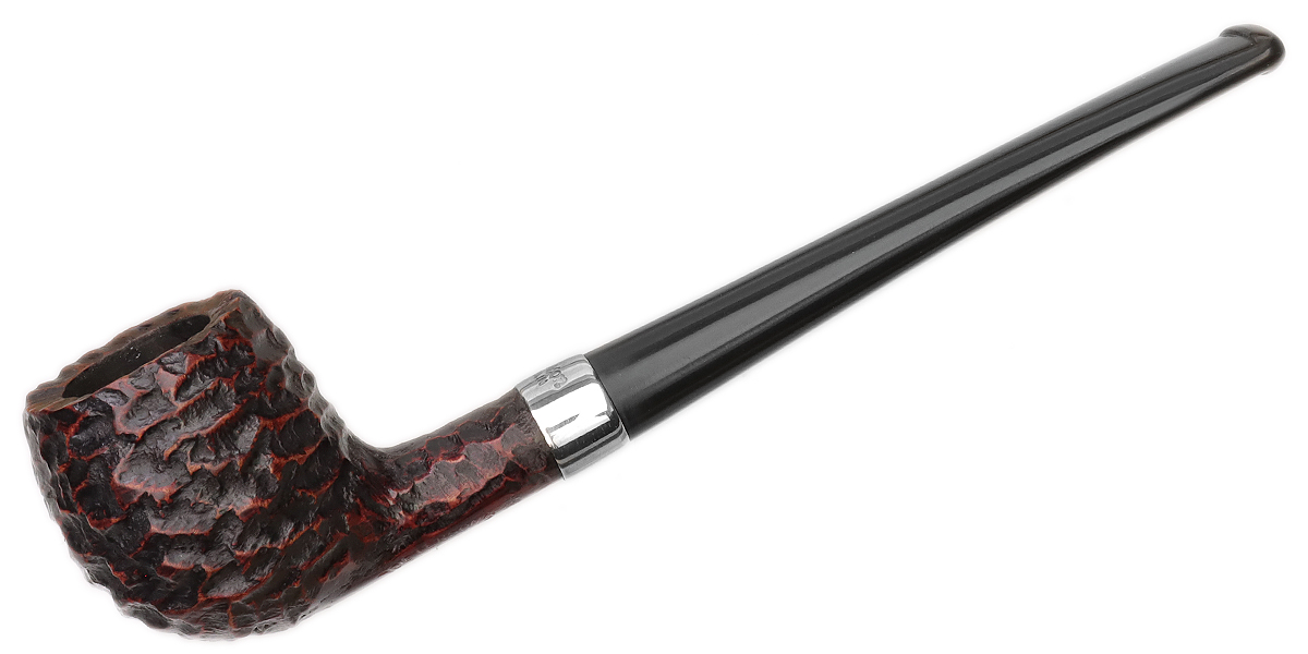 Peterson Junior Rusticated Nickel Mounted Straight Apple Fishtail