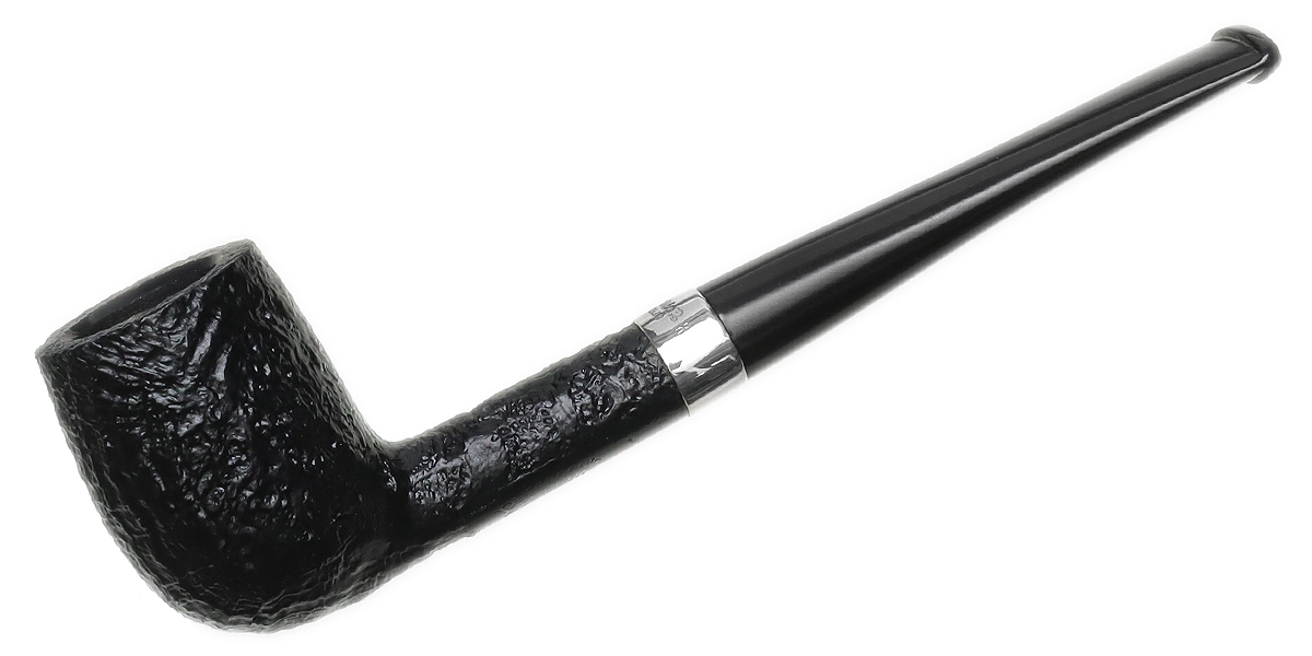 Peterson Junior Sandblasted Silver Mounted Straight Billiard Fishtail