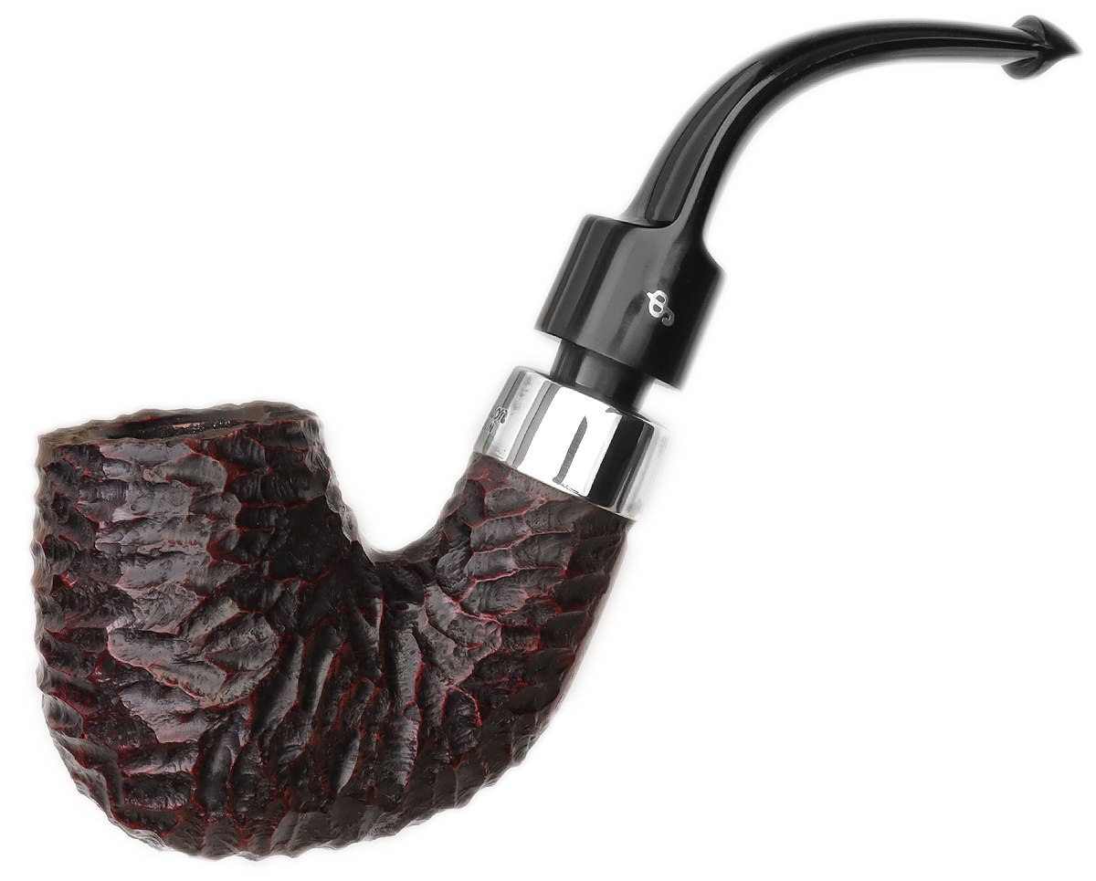 Peterson House Pipe Rusticated Bent Billiard P-Lip