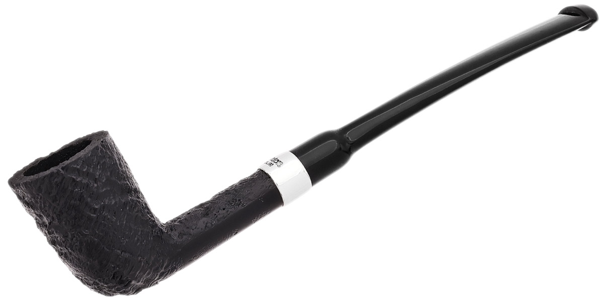 speciality tobacco Speciality Sandblasted Nickel Mounted Dublin Fishtail Tobacco Pipe