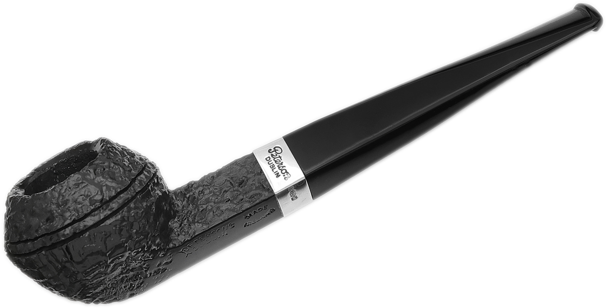 Peterson Junior Sandblasted Silver Mounted Straight Bulldog Fishtail