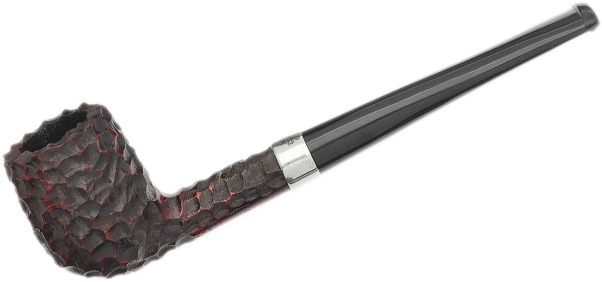 Peterson Junior Rusticated Nickel Mounted Straight Billiard Fishtail