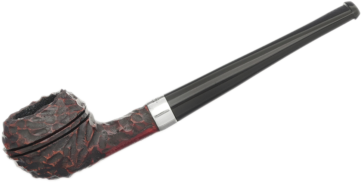 Peterson Junior Rusticated Nickel Mounted Squat Rhodesian Fishtail