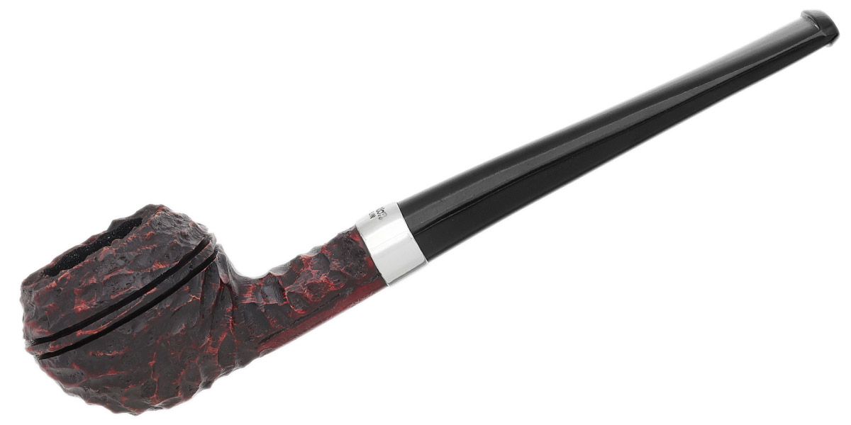 Peterson Junior Rusticated Nickel Mounted Squat Rhodesian Fishtail