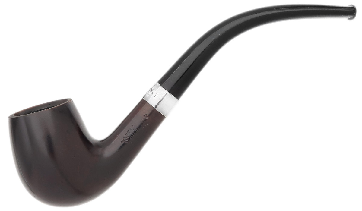 Peterson Junior Heritage Silver Mounted Bent Billiard Fishtail
