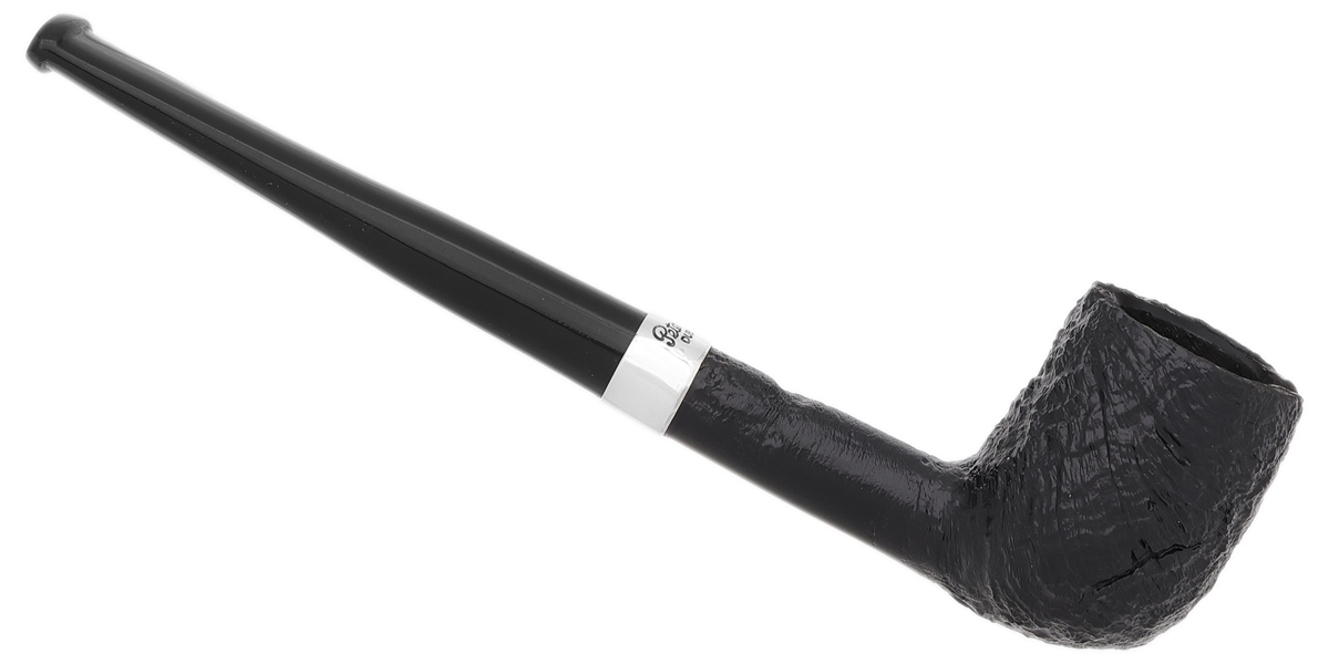 Peterson Junior Sandblasted Silver Mounted Straight Billiard Fishtail
