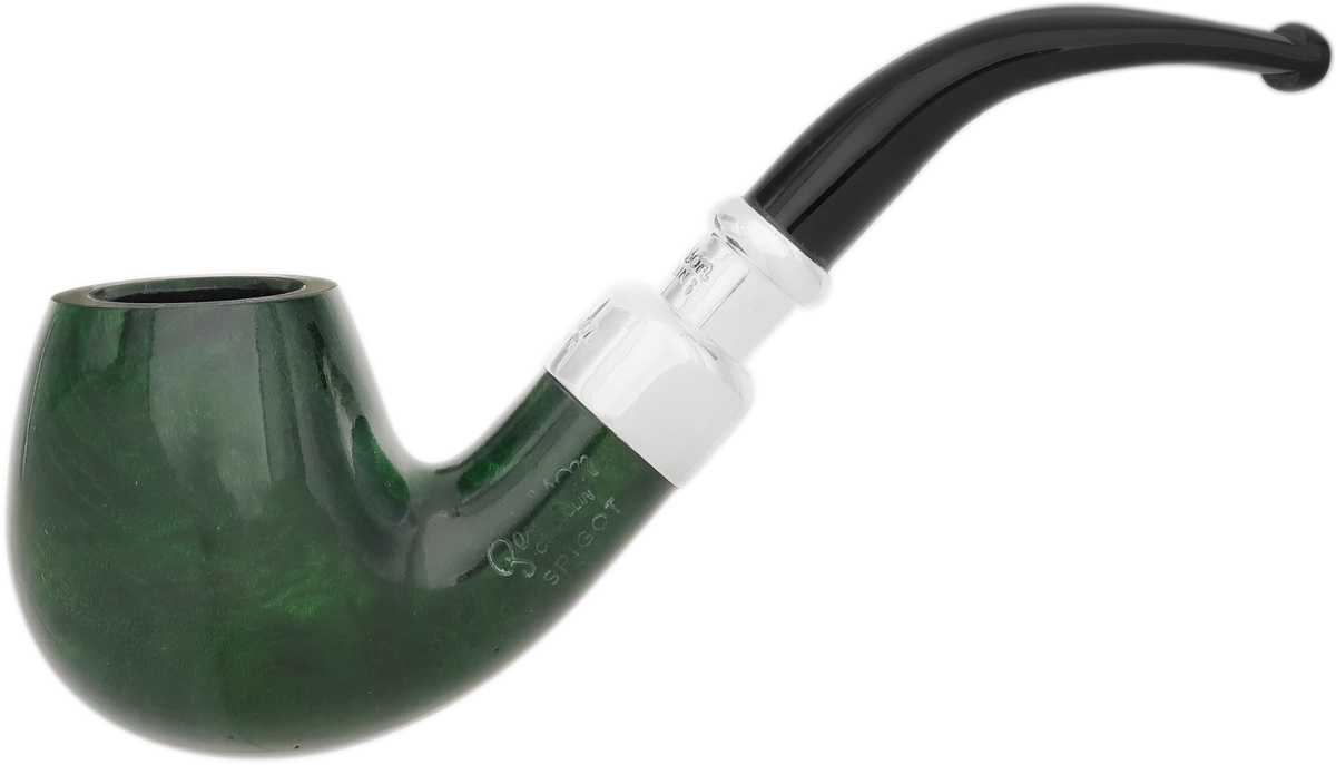 green tobacco pipe Green Spigot (68) Fishtail Tobacco Pipe
