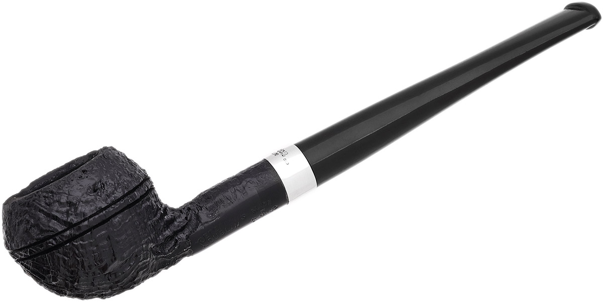 Peterson Junior Sandblasted Silver Mounted Squat Rhodesian Fishtail