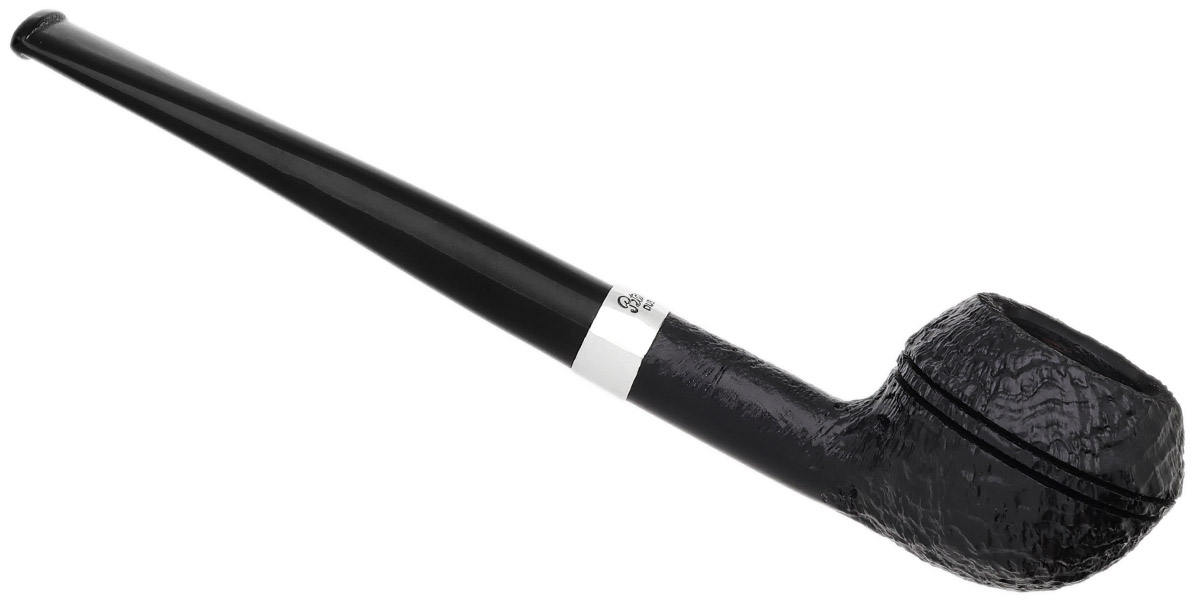 Peterson Junior Sandblasted Silver Mounted Squat Rhodesian Fishtail