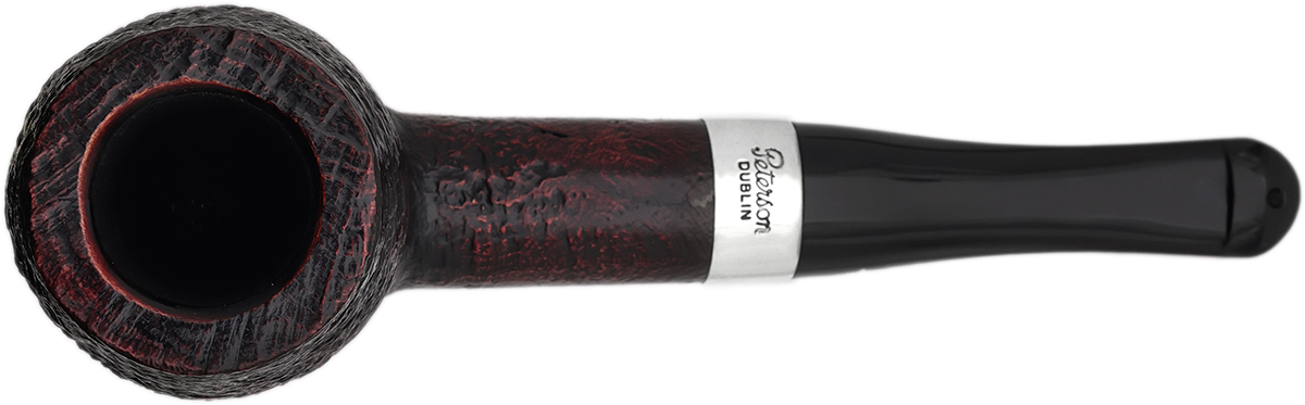 Peterson House Pipe Sandblasted Billiard P-Lip