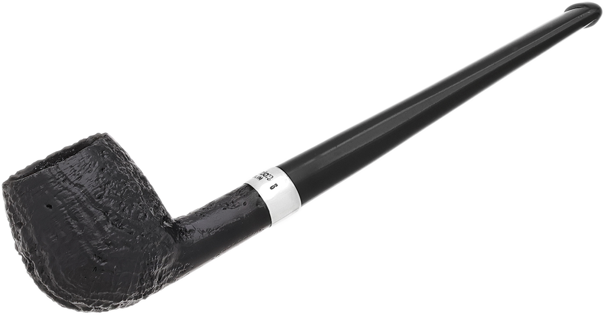 Peterson Junior Sandblasted Silver Mounted Canted Apple Fishtail