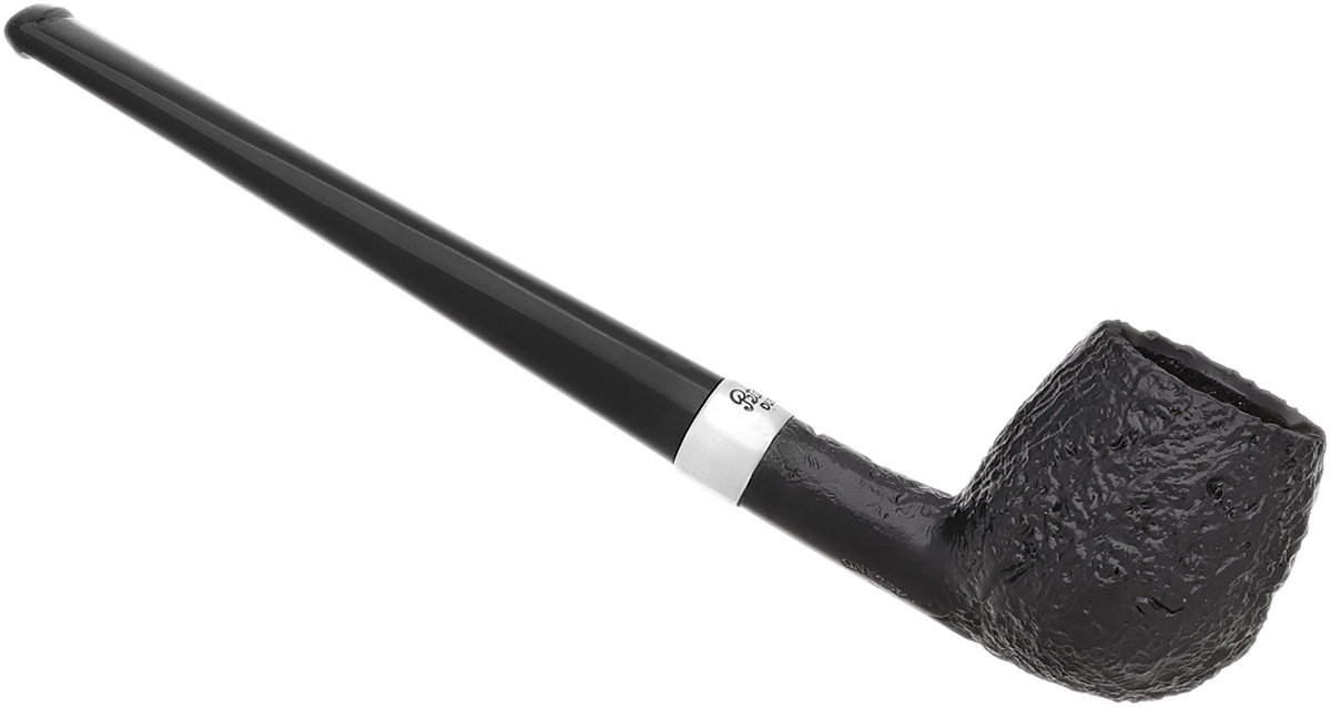 Peterson Junior Sandblasted Silver Mounted Canted Apple Fishtail