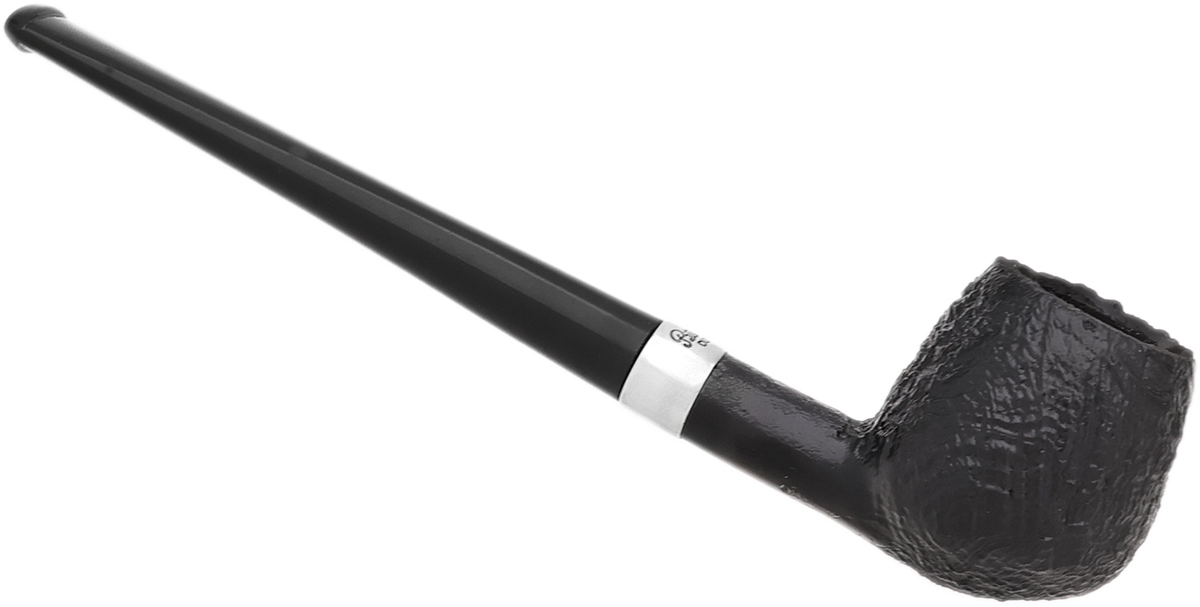 Peterson Junior Sandblasted Silver Mounted Canted Apple Fishtail