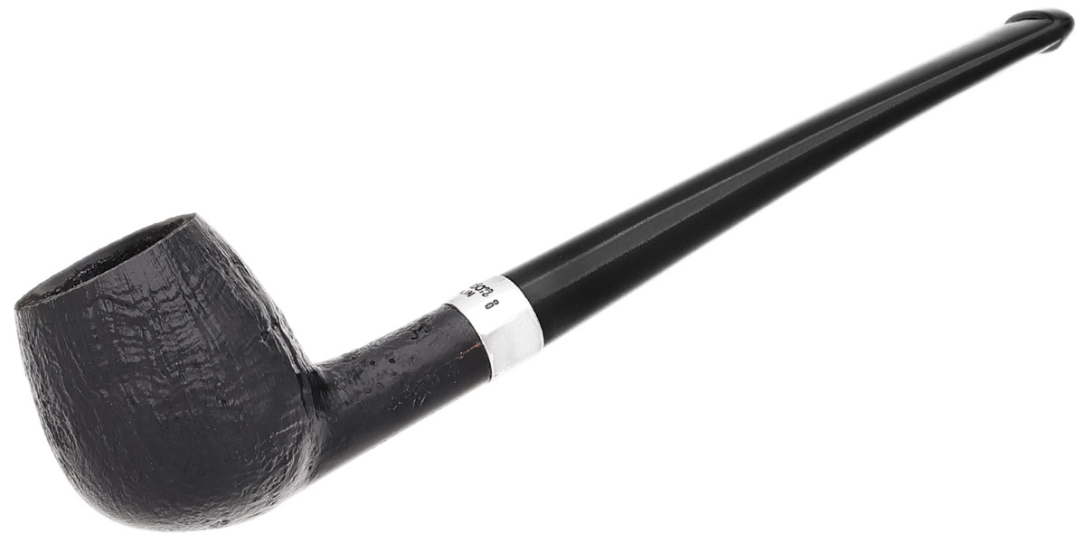 Peterson Junior Sandblasted Silver Mounted Canted Apple Fishtail