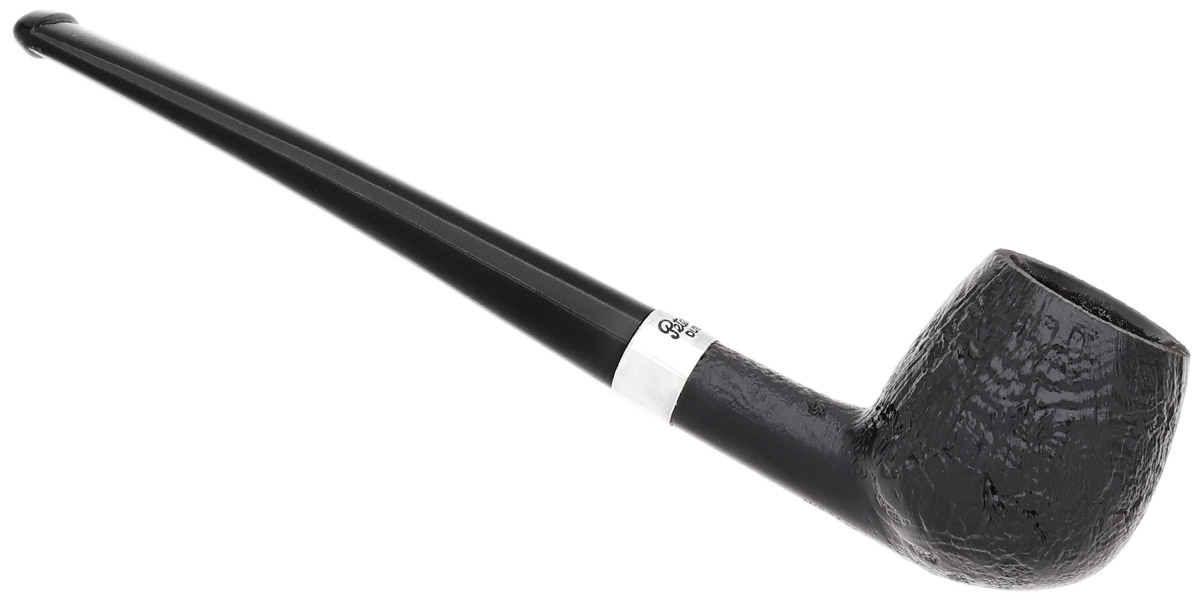 Peterson Junior Sandblasted Silver Mounted Canted Apple Fishtail