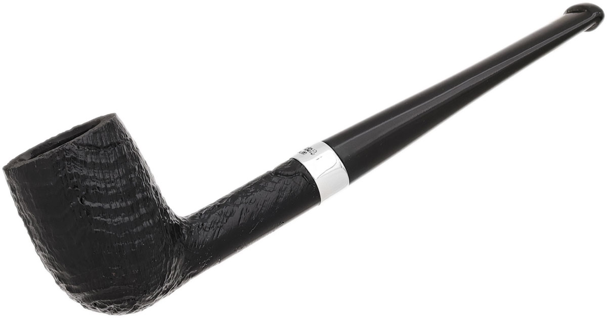 Peterson Junior Sandblasted Silver Mounted Straight Billiard Fishtail