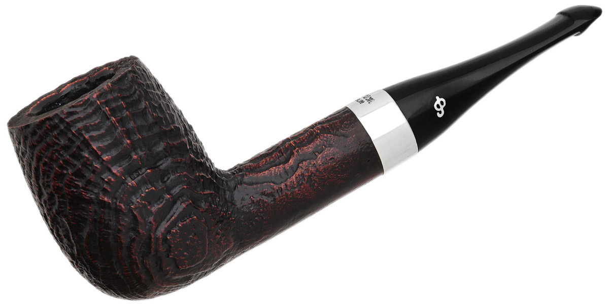 Peterson House Pipe Sandblasted Billiard P-Lip