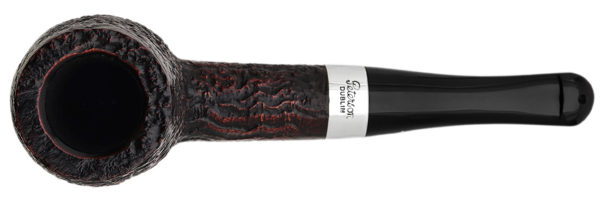 Peterson House Pipe Sandblasted Billiard P-Lip