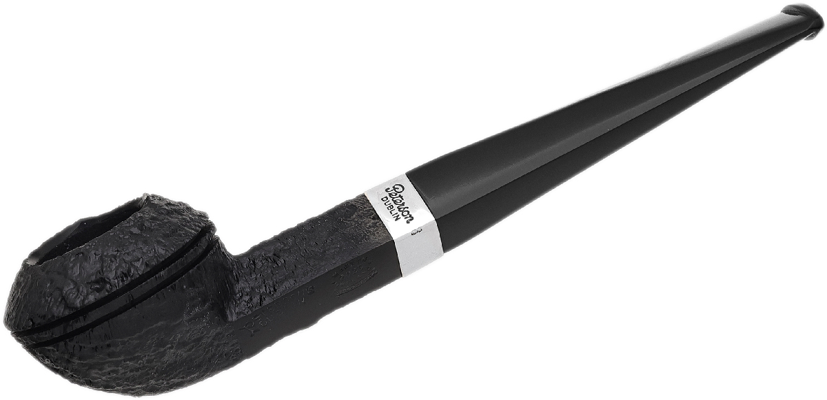 Peterson Junior Sandblasted Silver Mounted Straight Bulldog Fishtail