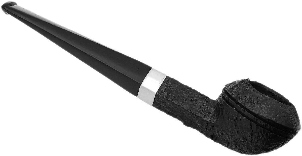 Peterson Junior Sandblasted Silver Mounted Straight Bulldog Fishtail