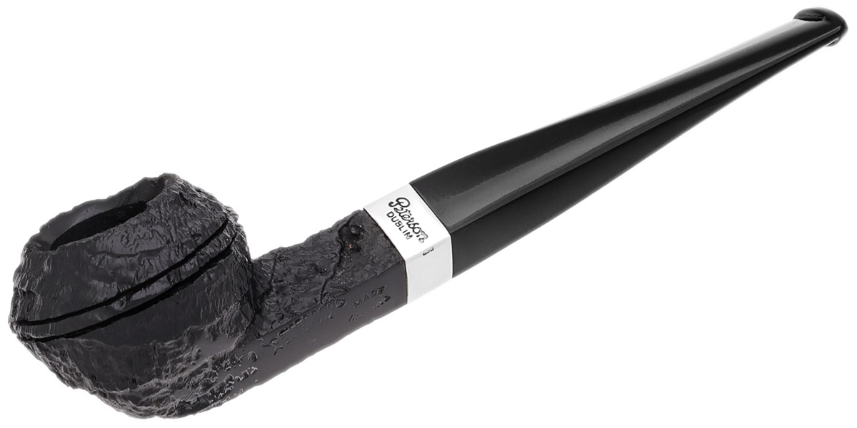 Peterson Junior Sandblasted Silver Mounted Straight Bulldog Fishtail