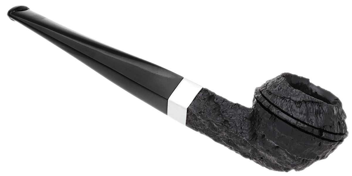 Peterson Junior Sandblasted Silver Mounted Straight Bulldog Fishtail