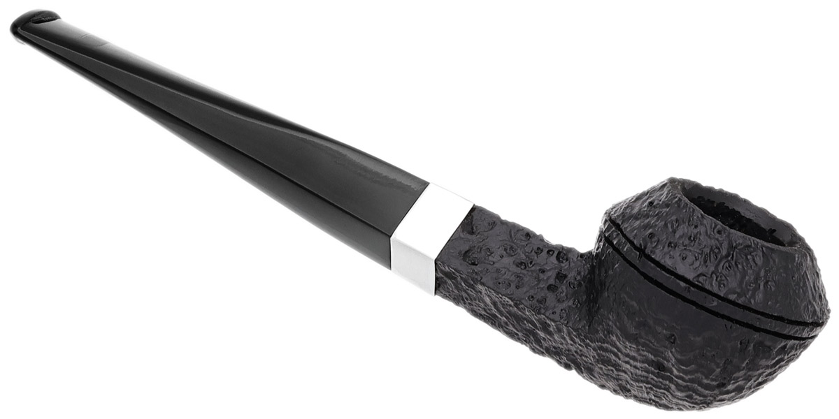 Peterson Junior Sandblasted Silver Mounted Straight Bulldog Fishtail