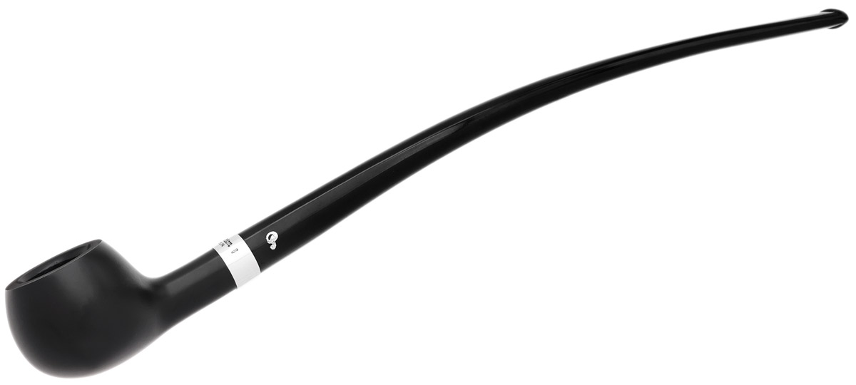 Peterson Churchwarden Ebony Silver Mounted Prince Fishtail