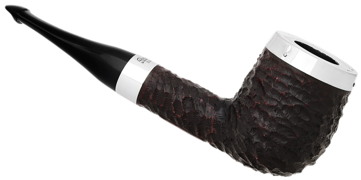 Peterson House Pipe Rusticated Silver Cap Billiard P-Lip