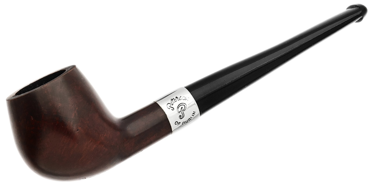 Aran Smooth Nickel Mounted (84) Fishtail Tobacco Pipe