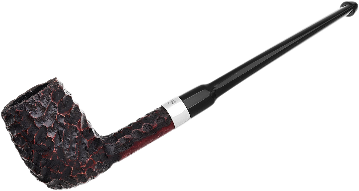 speciality tobacco Speciality Rusticated Nickel Mounted Billiard Fishtail Tobacco Pipe
