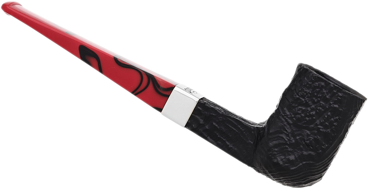 Dracula Sandblasted (444) Fishtail Tobacco Pipe