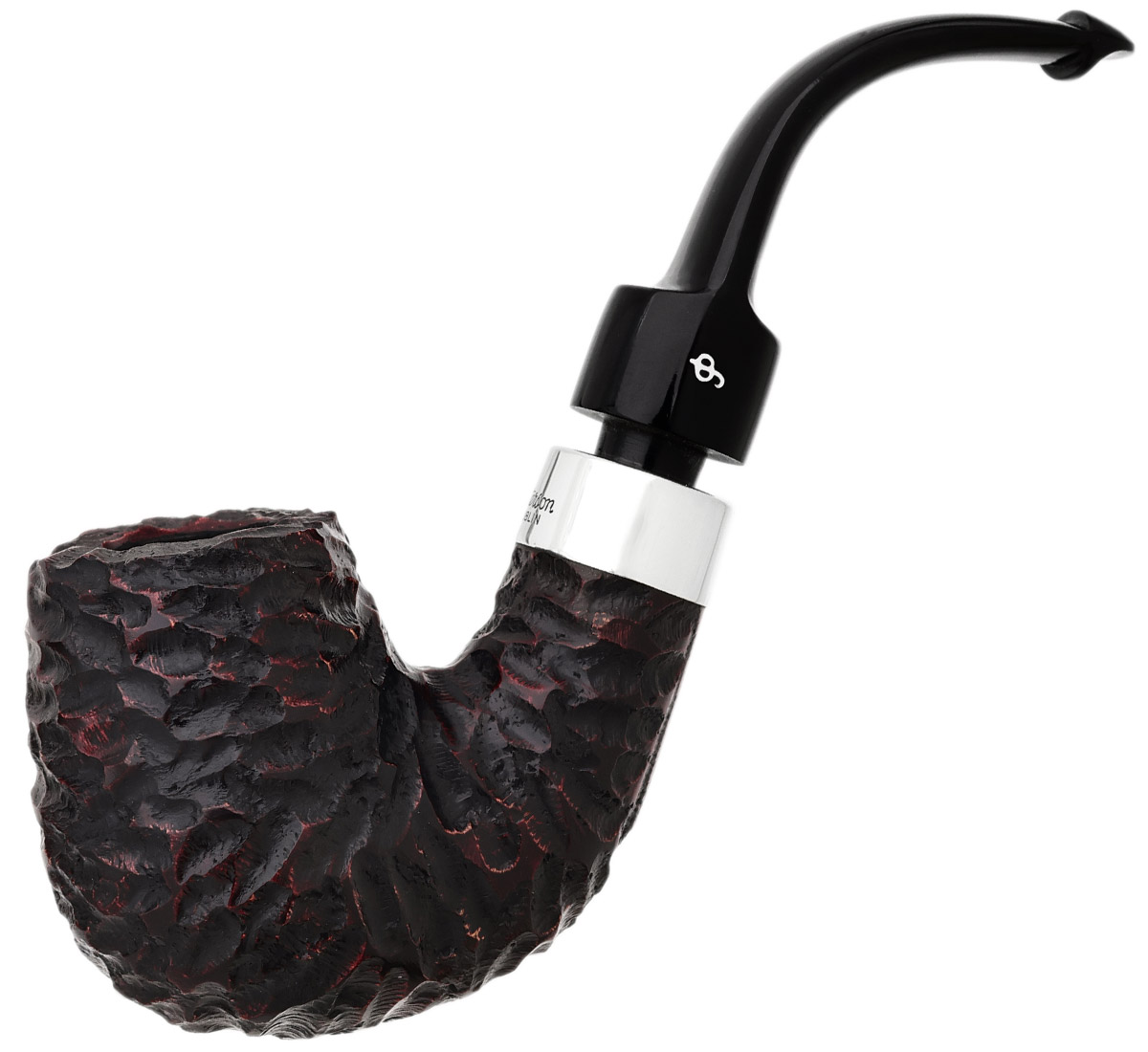 Peterson House Pipe Rusticated Bent Billiard P-Lip