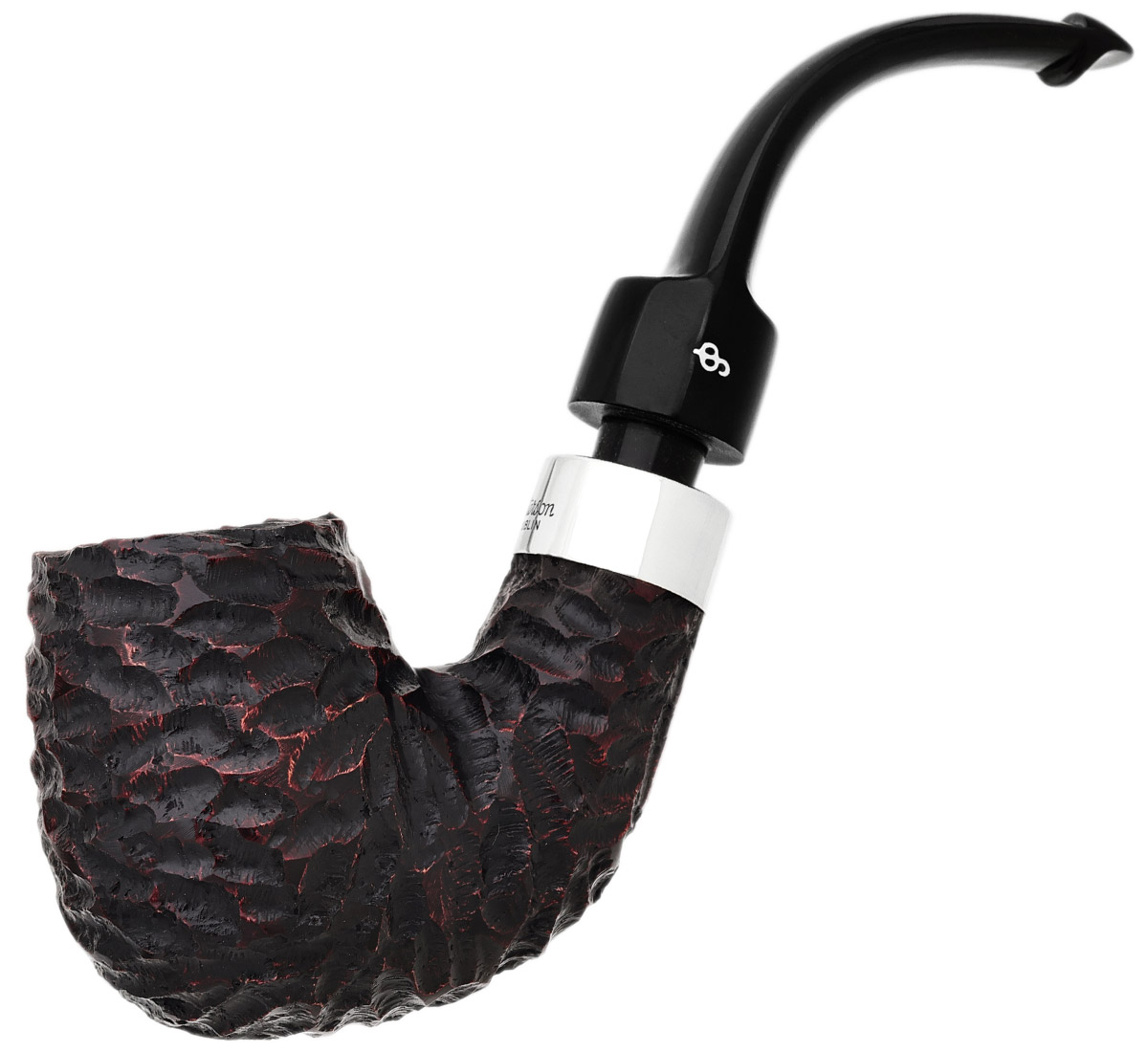 Peterson House Pipe Rusticated Bent Billiard P-Lip