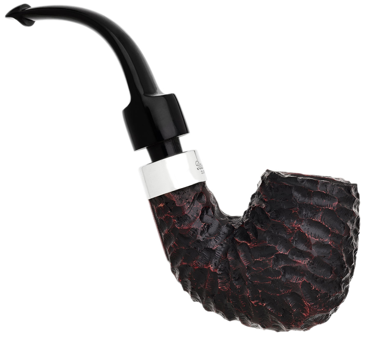 Peterson House Pipe Rusticated Bent Billiard P-Lip