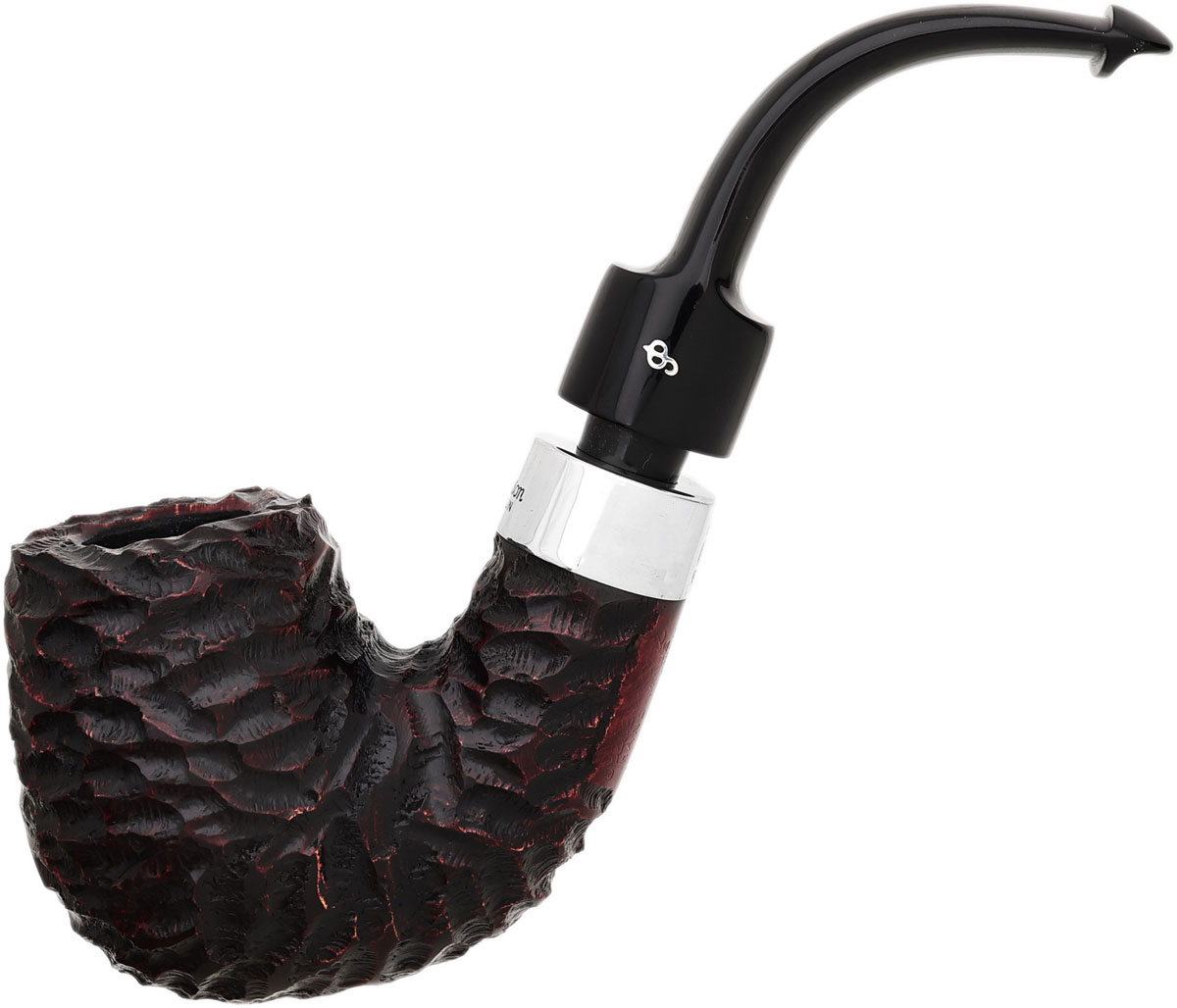 Peterson House Pipe Rusticated Bent Billiard P-Lip