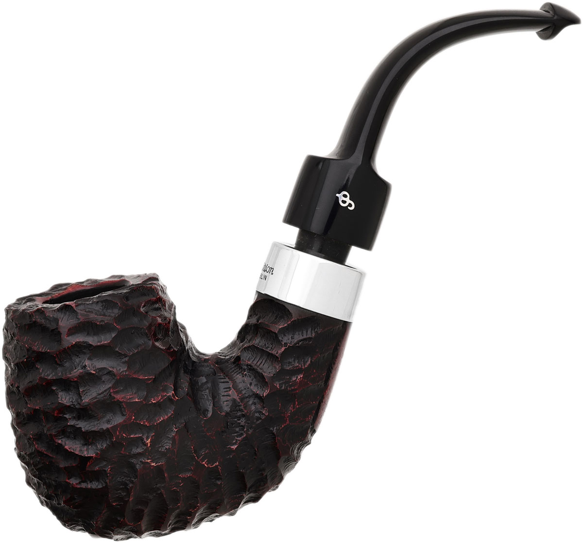 Peterson House Pipe Rusticated Bent Billiard P-Lip